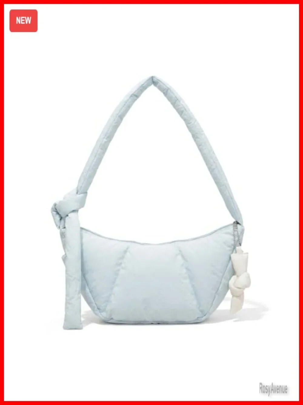 Nylon Quilted Puffy Hobo Bag Crossbody with Adjustable Strap